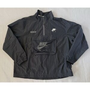 Nike Air Woven Lined Jacket Mens 2XL Black DM5213-010 Anorak Windbreaker